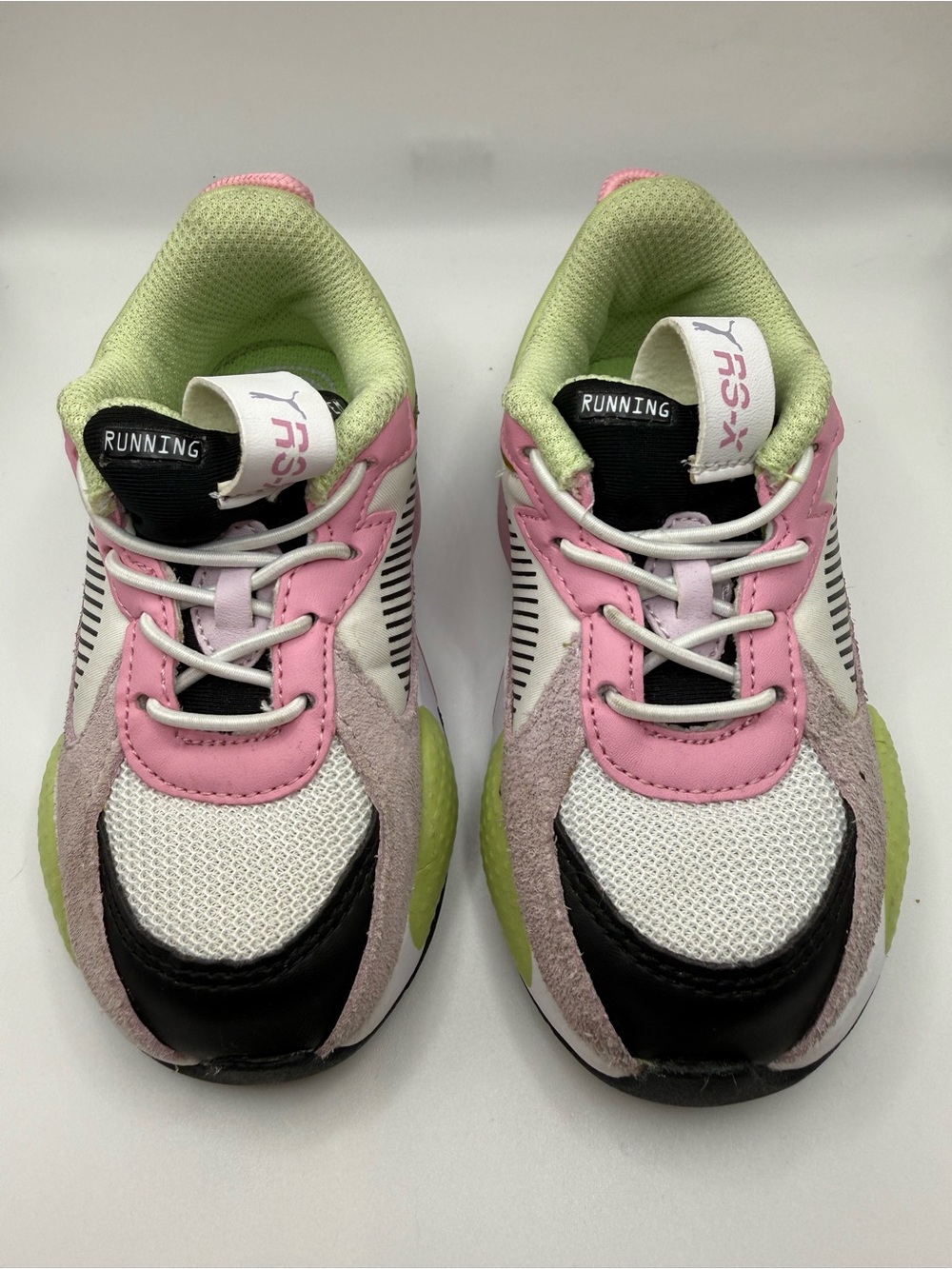 Puma Kids Pink, Lime & Black Running Sneakers